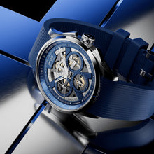 Load image into Gallery viewer, Mido Multifort Skeleton Chronograph on Blue Rubber