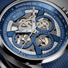 Load image into Gallery viewer, Mido Multifort Skeleton Chronograph on Blue Rubber