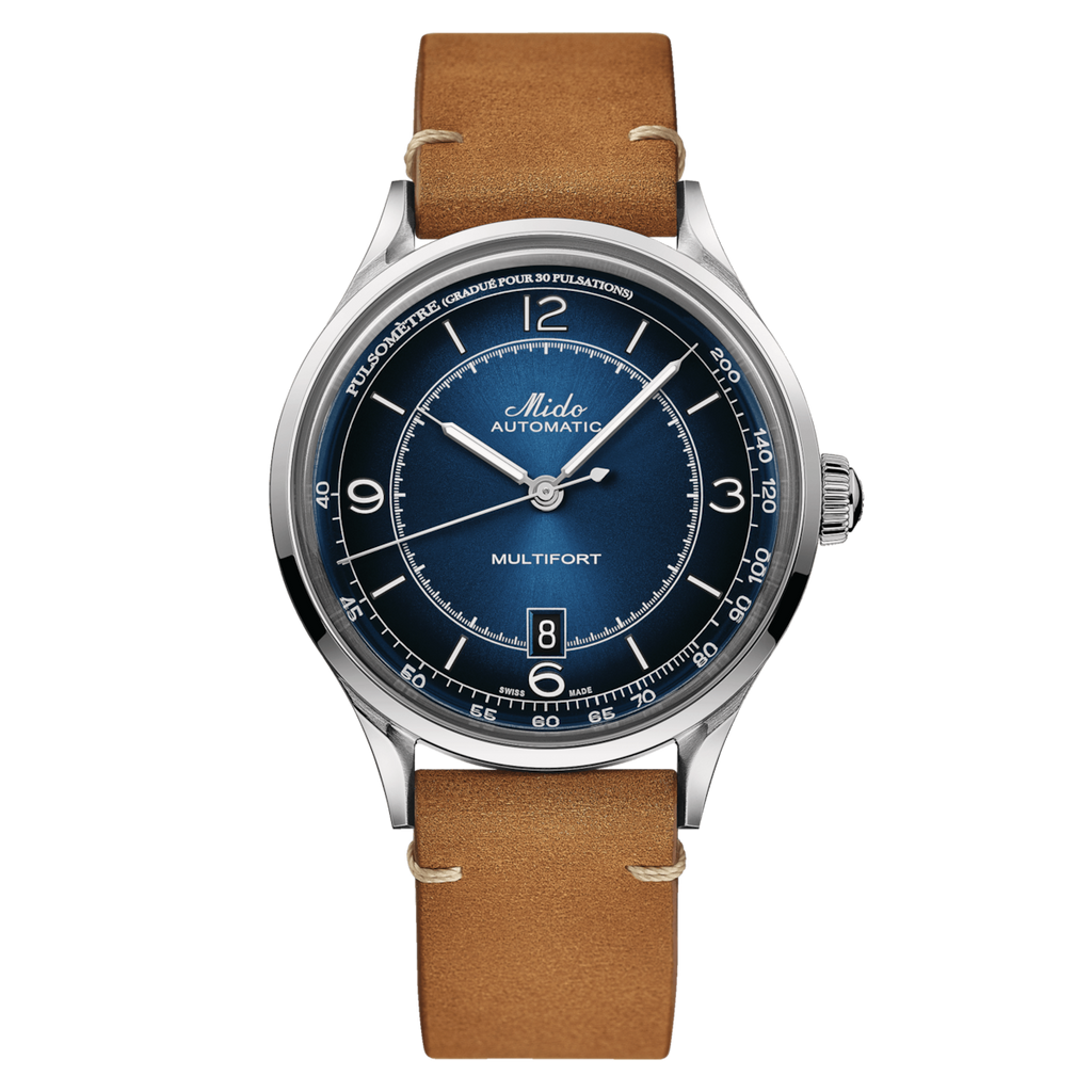 MIDO Multifort Patrimony Blue on Leather