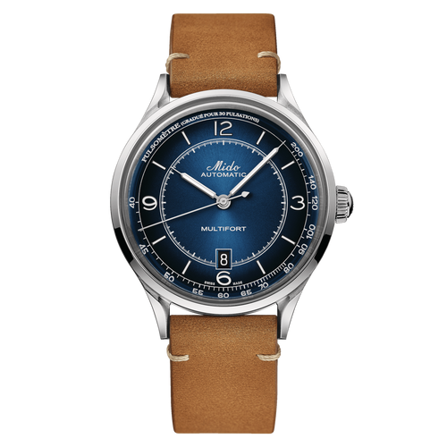 MIDO Multifort Patrimony Blue on Leather