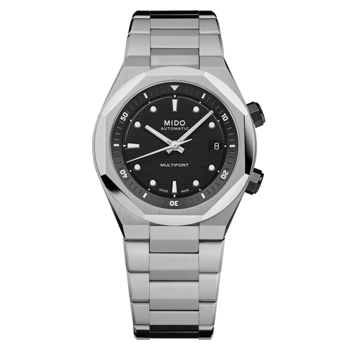 MIDO MULTIFORT 8 Two Crowns Black Dial on Bracelet