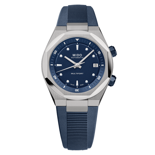 MIDO MULTIFORT 8 Two Crowns Blue Dial on Rubber