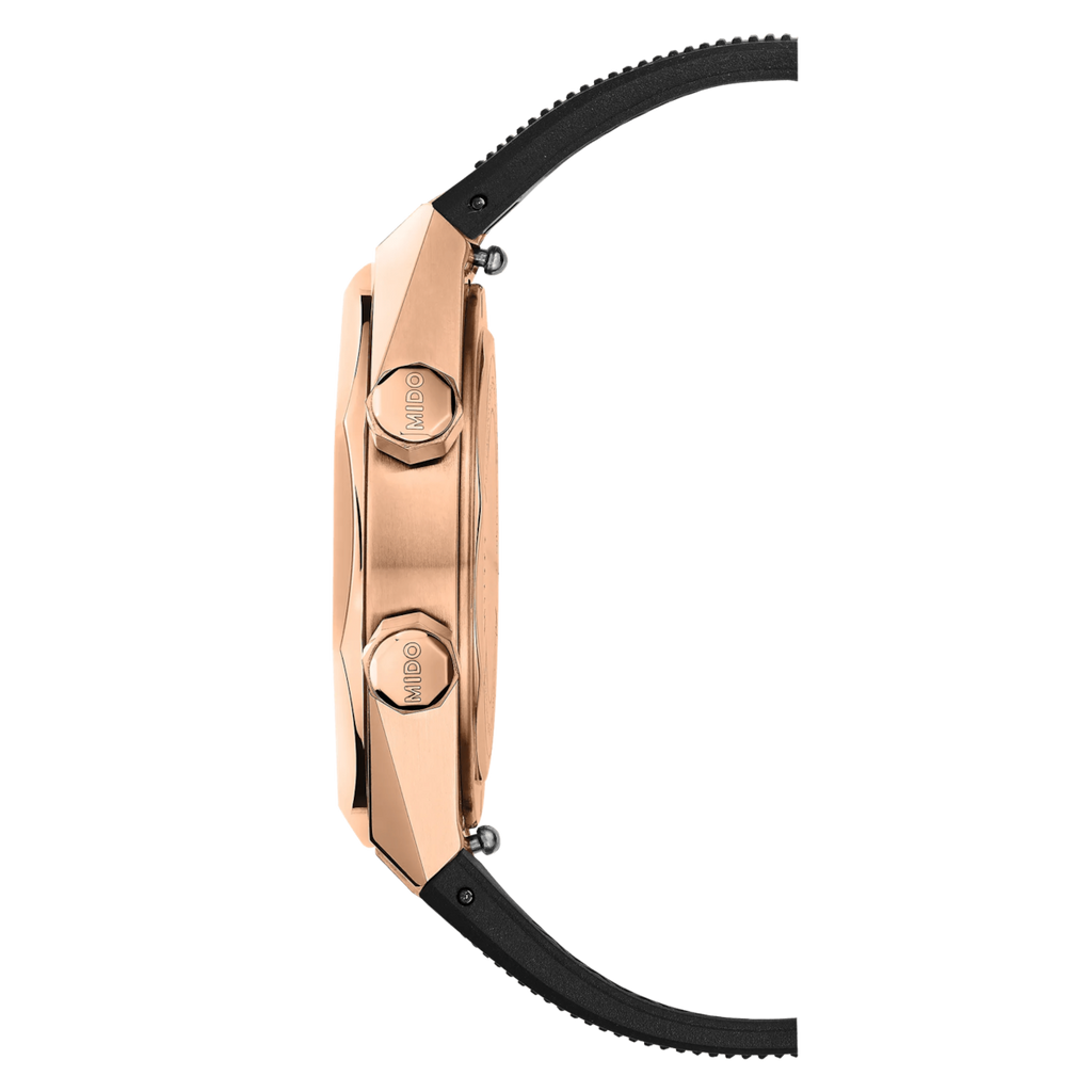 MIDO MULTIFORT 8 Two Crowns RG PVD on Rubber Strap