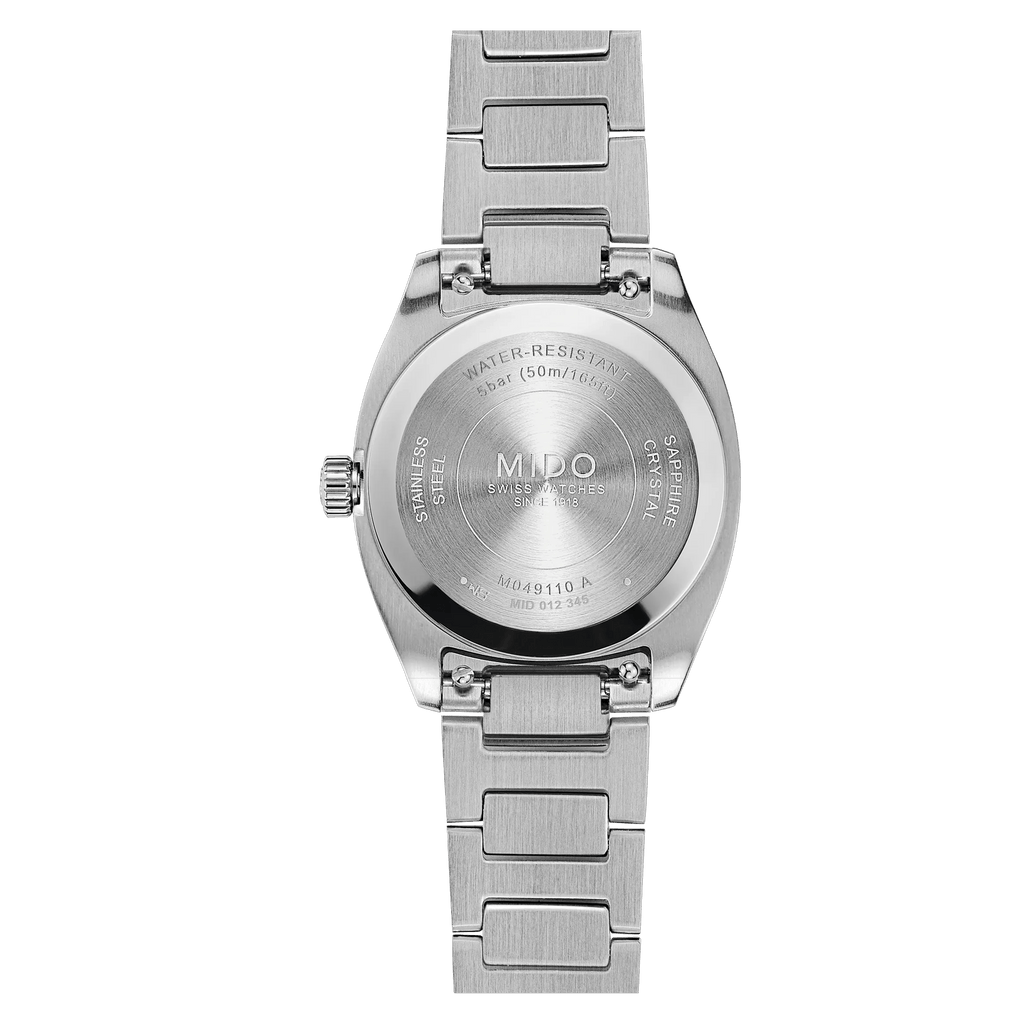 MIDO MULTIFORT TV 28mm QUARTZ WHITE MOP ON BRACELET