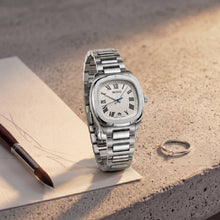 Load image into Gallery viewer, MIDO MULTIFORT TV 28mm QUARTZ WHITE ROMAN ON BRACELET