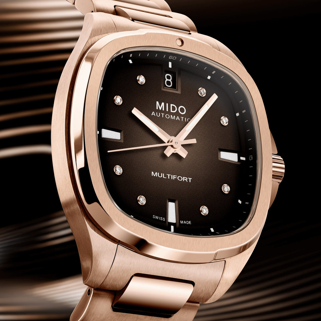 MIDO MULTIFORT TV 35mm ON RG PVD BRACELET