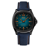 MIDO MULTIFORT TV BIG DATE PVD BLUE GRADIENT FABRIC STRAP