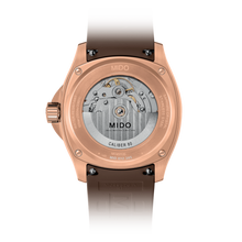 Load image into Gallery viewer, MIDO MULTIFORT TV BIG DATE RG PVD ON BROWN RUBBER