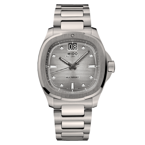 MIDO MULTIFORT TV BIG DATE TITANIUM GREY DIAL ON BRACELET
