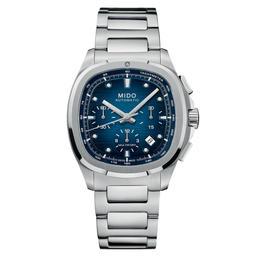 MIDO MULTIFORT TV CHRONOGRAPH BLUE -SPECIAL EDITION WITH 1 EXTRA STRAP