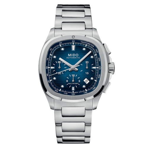 MIDO MULTIFORT TV CHRONOGRAPH BLUE -SPECIAL EDITION WITH 1 EXTRA STRAP