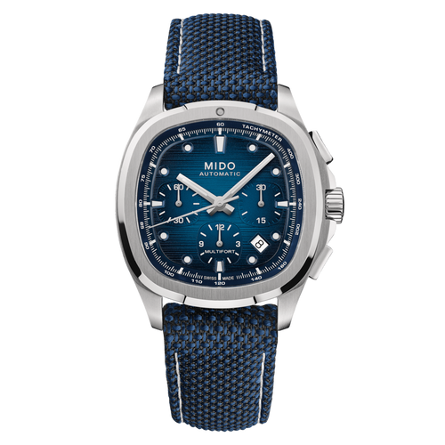 MIDO MULTIFORT TV CHRONOGRAPH BLUE -SPECIAL EDITION WITH 1 EXTRA STRAP