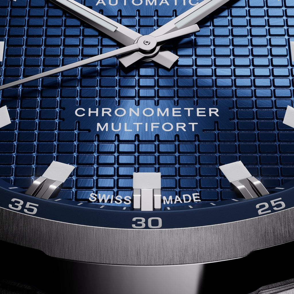 MIDO MULTIFORT TV BIG DATE CHRONOMETER BLUE ON BRACELET