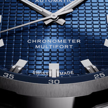 Load image into Gallery viewer, MIDO MULTIFORT TV BIG DATE CHRONOMETER BLUE ON BRACELET