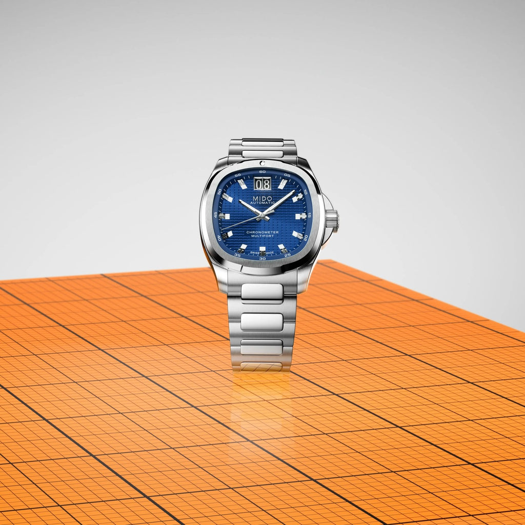 MIDO MULTIFORT TV BIG DATE CHRONOMETER BLUE ON BRACELET