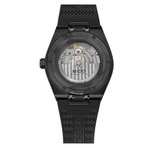 MIDO MULTIFORT 8 One Crown Black Dial Black PVD on Rubber Strap