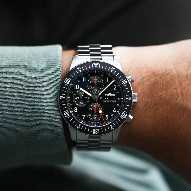 Fortis Novonaut N-42 legacy edition on block bracelet