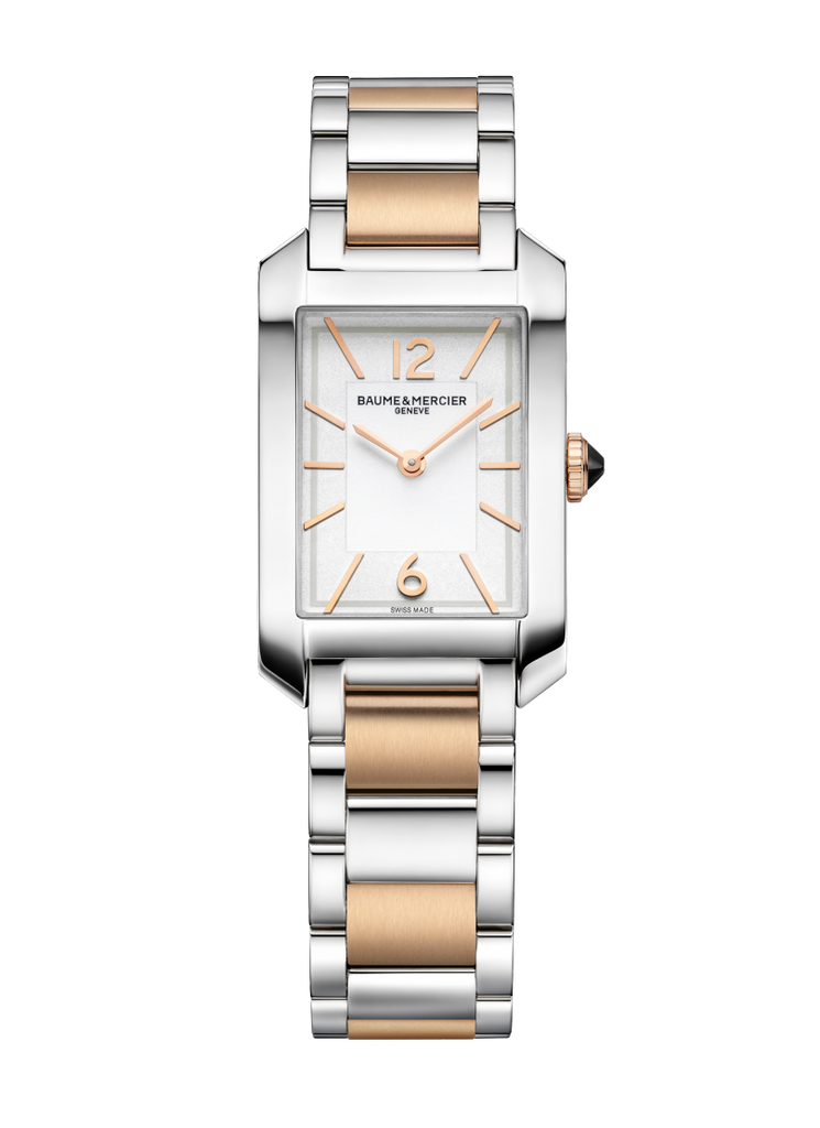 Baume & Mercier Hampton White Dial 10751 Steel & steel pink gold capped bracelet