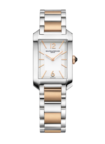 Baume & Mercier Hampton White Dial 10751 Steel & steel pink gold capped bracelet
