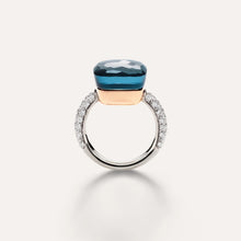 Load image into Gallery viewer, Pomellato Nudo Maxi Ring -London Blue Topaz with diamonds