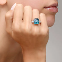 Load image into Gallery viewer, Pomellato Nudo Maxi Ring -London Blue Topaz with diamonds