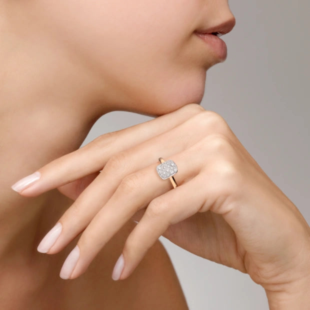 Pomellato Sabbia Diamond Rectangular Ring