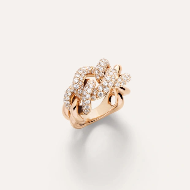 Pomellato Catene Ring with White Diamonds