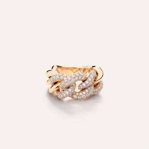 Pomellato Catene Ring with White Diamonds