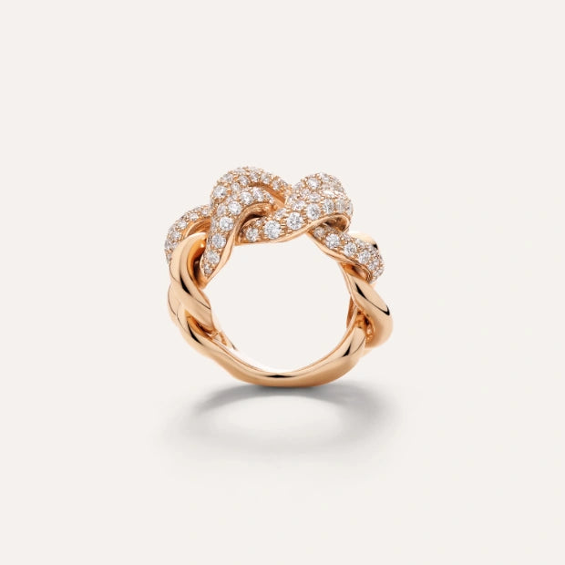 Pomellato Catene Ring with White Diamonds