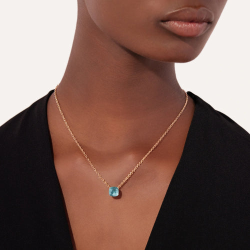 Pomellato Nudo Petit Necklace with Pendant -Sky Blue Topaz