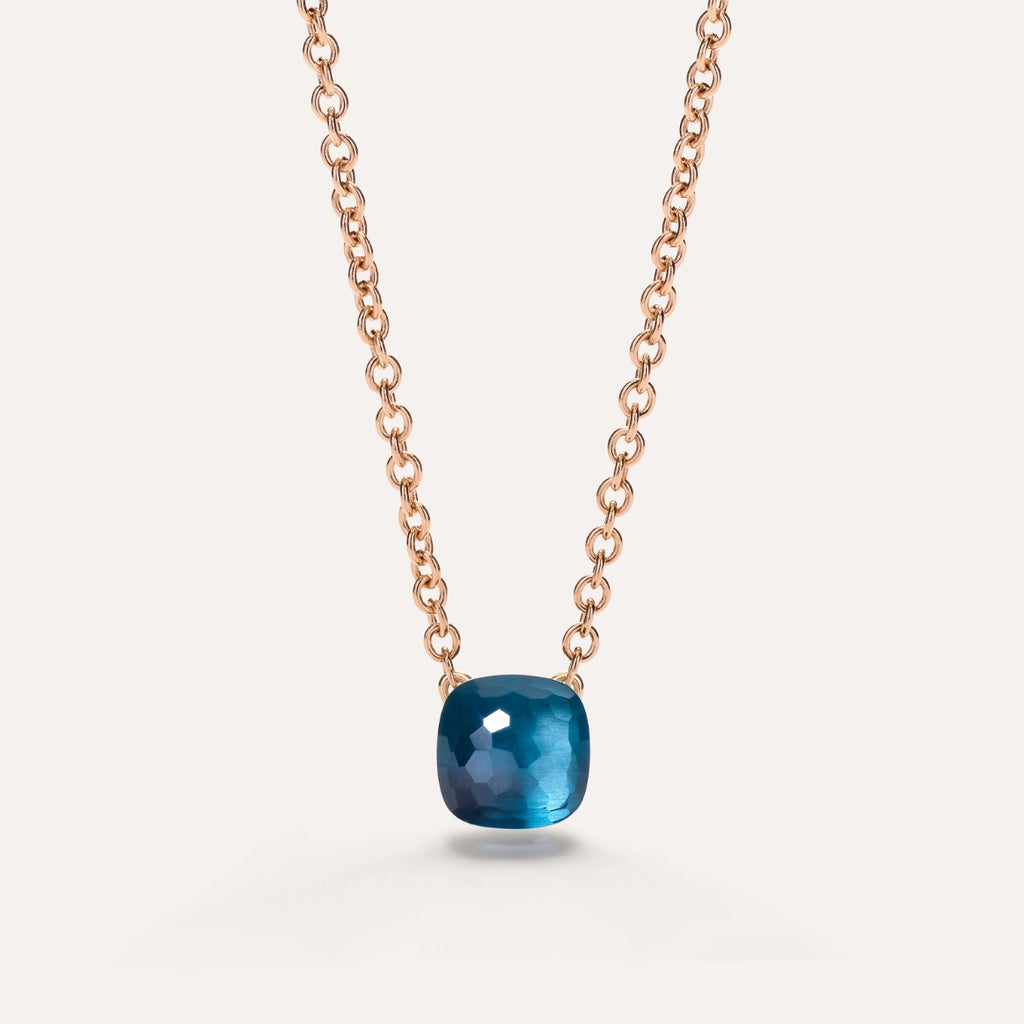 Pomellato Nudo Petit Necklace with Pendant -London Blue Topaz