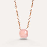 Pomellato Nudo Classic Necklace with Pendant -Rose Quartz and Chalcedony