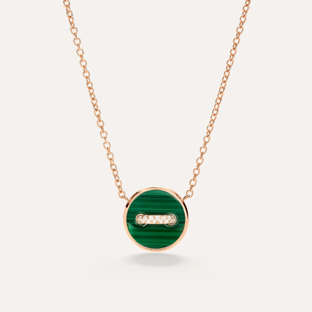 Pomellato Pom Pom Dot Necklace with Malachite pendant