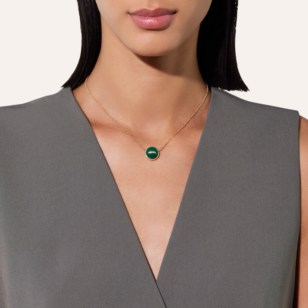 Pomellato Pom Pom Dot Necklace with Malachite pendant