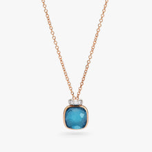 Load image into Gallery viewer, Pomellato Nudo Mini Necklace with Pendant-London Blue Topaz with diamonds
