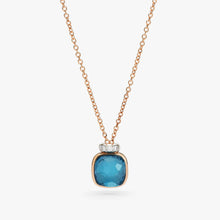 Load image into Gallery viewer, Pomellato Nudo Mini Necklace with Pendant-London Blue Topaz with diamonds