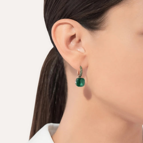 Pomellato Nudo Classic Earrings -Prasiolite and Malachite