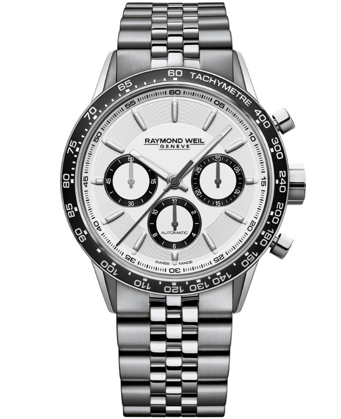 Raymond Weil Freelancer Automatic Chronograph White on Bracelet