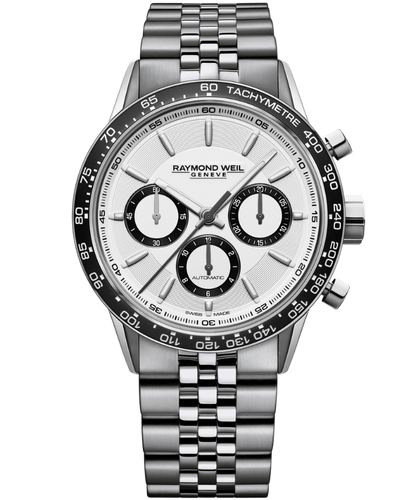 Raymond Weil Freelancer Automatic Chronograph White on Bracelet