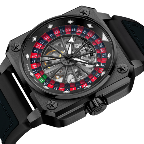 ROULETTE MASTER SKELETON AUTOMATIC Black PVD