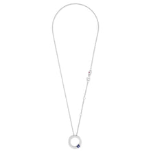 Load image into Gallery viewer, Roberto Coin Love in Verona Circle Pendant with Necklace in 18k yellow gold with diamonds and sapphires