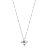 Roberto Coin Love in Verona Floral Design Pendant with Necklace in 18k white gold with diamonds