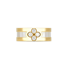 Load image into Gallery viewer, Roberto Coin Love in Verona Ring with Mother of Pearl and Diamonds  in 18k yellow gold