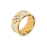 Roberto Coin Love in Verona Ring with Mother of Pearl and Diamonds  in 18k yellow gold