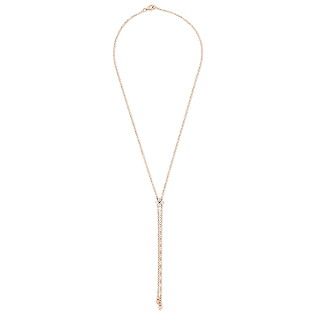 Roberto Coin Love in Verona Necklace in 18k rose gold with diamonds