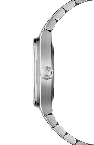 Raymond Weil A.R.T. Date Blue with Full Diamond Bezel 30mm on Steel Bracelet -Quartz