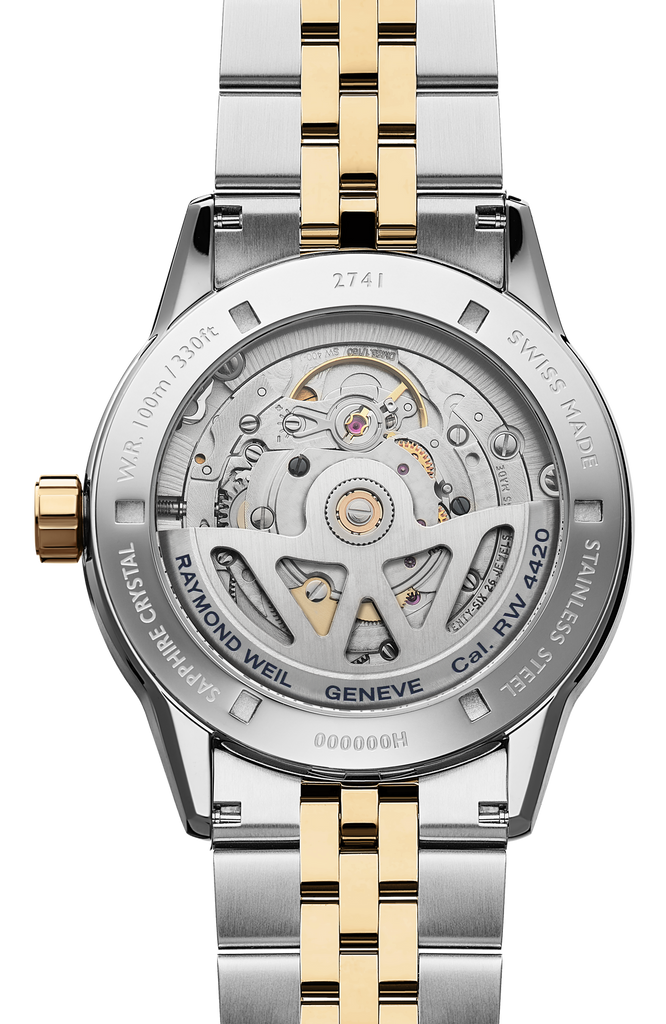 Raymond Weil Freelancer Automatic Blue on Steel Bracelet 2 Tones Yellow Gold PVD 40mm