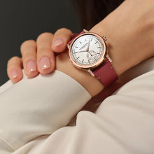 Load image into Gallery viewer, Raymond Weil Millesime Automatic Central Seconds Diamonds 35mm Cream Sector Dial, Red grape Leather Strap