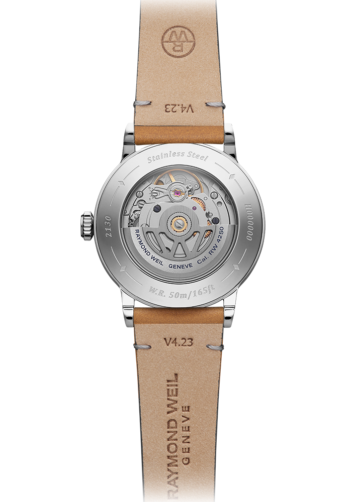 Pre Order Raymond Weil Millesime Automatic Central Seconds 35mm Anthracite Sector Dial on Leather Strap