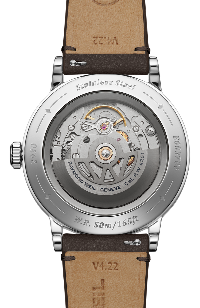 Raymond Weil Millesime Men's Automatic Small Seconds Tuxedo Midnight Blue Dial 39mm on leather